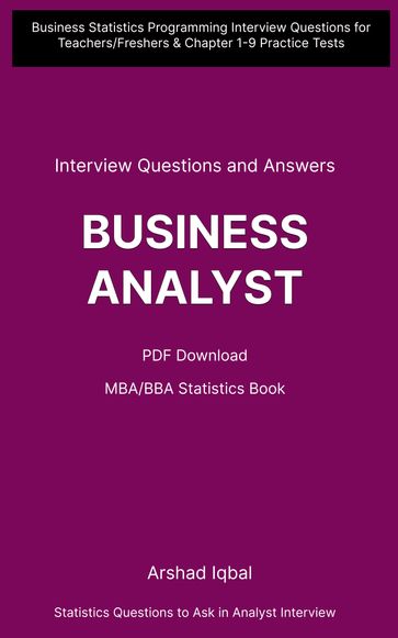 Business Statistics Quiz PDF Book   BBA MBA Statistics Quiz Questions and Answers PDF - Arshad Iqbal