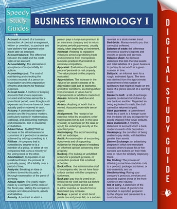 Business Terminology I (Speedy Study Guides) - Speedy Publishing