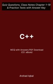 C++ MCQ Questions and Answers PDF C++ Programming MCQs PDF e-Book