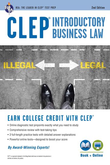 CLEP® Introductory Business Law Book + Online, 2nd Ed. - JD Lisa M. Fairfax - J.D. Paul Schiff Berman