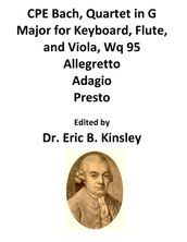 CPE Bach, Quartet in G Major for Keyboard, Flute, and Viola, Wq 95 Allegretto Adagio Presto