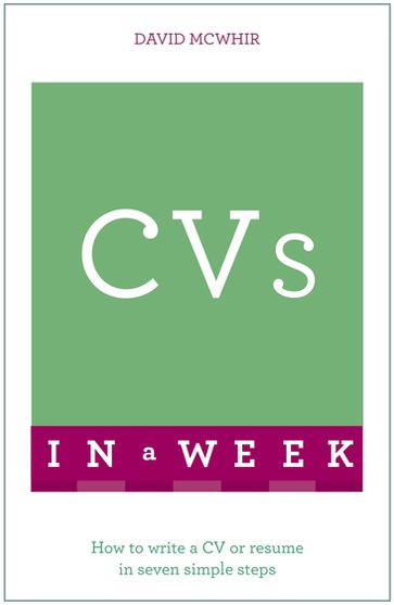 CVs In A Week - David McWhir