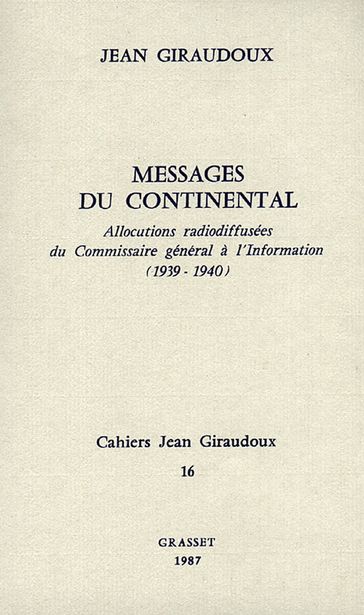 Cahiers numéro 16 - Jean Giraudoux