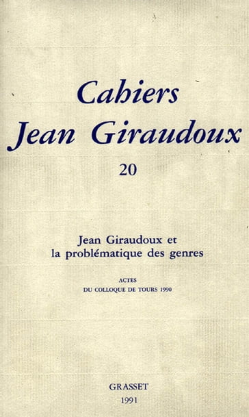 Cahiers numéro 20 - Jean Giraudoux