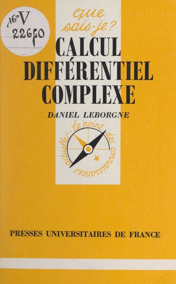 Calcul différentiel complexe - Daniel Leborgne - Paul Angoulvent