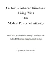 California Advance Directives: Living Will and Medical Power of Attorney Template Forms & Guideline
