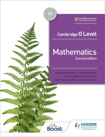 Cambridge O Level Mathematics Second edition - Brian Seager - Michael Handbury - Jean Matthews - John Jeskins - Heather West - Elaine Dorsett