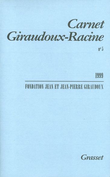 Carnet Giraudoux-Racine n°5 - Jean Giraudoux