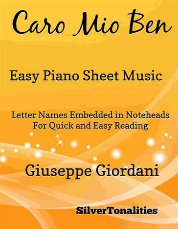 Caro Mio Ben Easy Piano Sheet Music - SilverTonalities