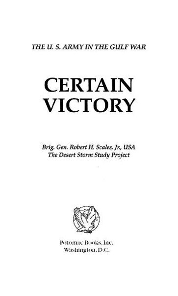 Certain Victory - Robert Scales