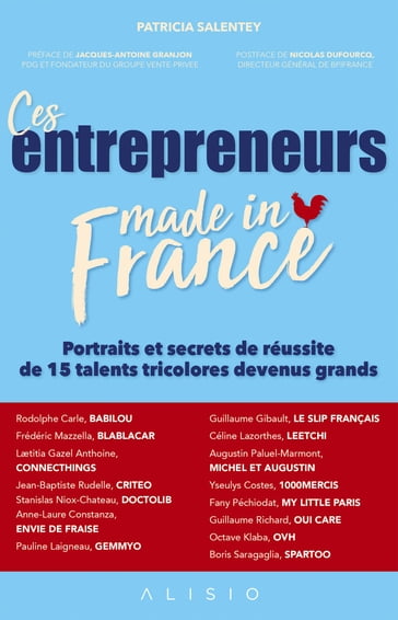 Ces entrepreneurs made in France - Patricia Salentey - Jacques-antoine Granjon - Nicolas Dufourcq