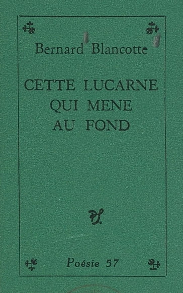 Cette lucarne qui mène au fond - Bernard Blancotte