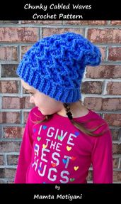 Chunky Cabled Waves Hat Crochet Pattern