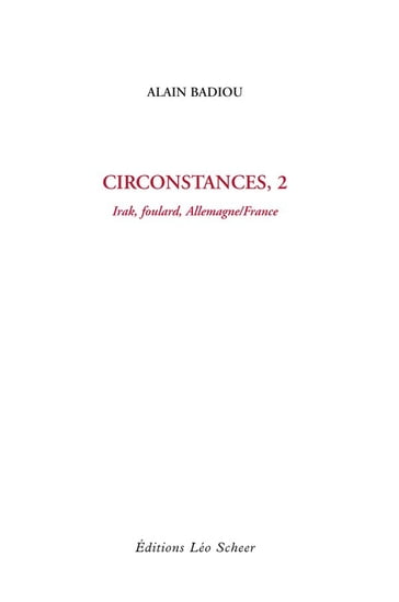 Circonstances 2 - Alain Badiou