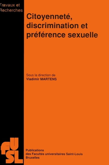 Citoyenneté, discrimination et préférence sexuelle - Collectif
