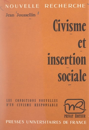 Civisme et insertion sociale - Georges Hahn - Jean Joussellin