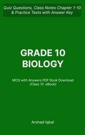 Class 10 Biology MCQ (PDF) Questions and Answers 10th Grade Biology MCQs e-Book Download