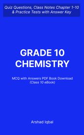 Class 10 Chemistry MCQ Questions and Answers PDF 10th Grade Chemistry MCQs PDF e-Book