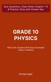 Class 10 Physics MCQ Questions and Answers PDF 10th Grade Physics MCQs PDF e-Book