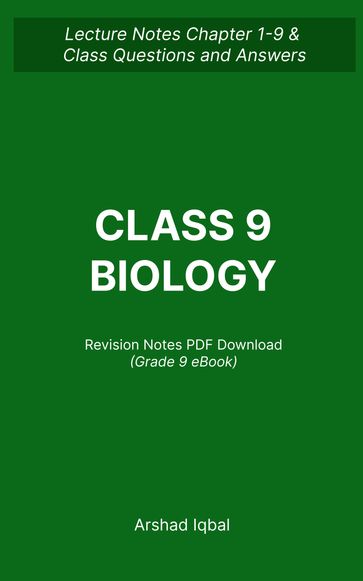 Class 9 Biology Quiz PDF Book   9th Grade Biology Quiz Questions and Answers PDF - Arshad Iqbal