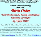 Classical Adlerian Psychology Theme Pack 1: Birth Order