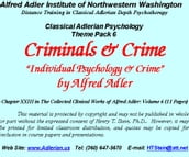 Classical Adlerian Psychology Theme Pack 6: Criminals & Crim