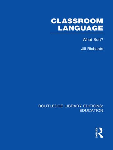 Classroom Language: What Sort (RLE Edu O) - Jill Richards