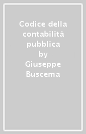 Codice della contabilità pubblica