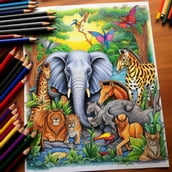 Colorful Creatures - A Kid s Coloring Adventure with Animals