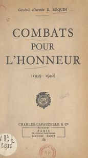 Combats pour l honneur (1939-1940)