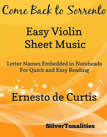 Come Back to Sorrento Easy Violin Sheet Music - SilverTonalities