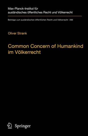 Common Concern of Humankind im Völkerrecht - Oliver Strank