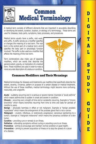 Common Medical Terminology ( Blokehead Easy Study Guide) - The Blokehead