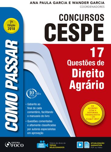 Como passar em concursos CESPE: direito agrário - Ana Paula Garcia - Wander Garcia