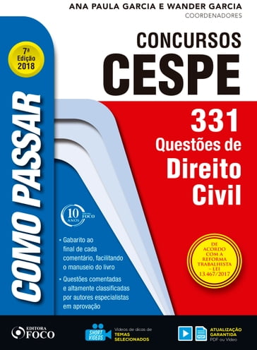 Como passar em concursos CESPE: direito civil - Ana Paula Garcia - Wander Garcia