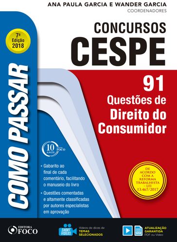 Como passar em concursos CESPE: direito do consumidor - Ana Paula Garcia - Wander Garcia