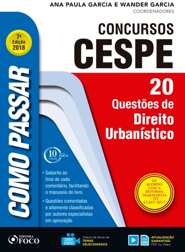 Como passar em concursos CESPE: direito urbanístico - Ana Paula Garcia - Wander Garcia