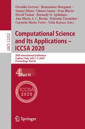 Computational Science and Its Applications  ICCSA 2020