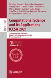 Computational Science and Its Applications  ICCSA 2021