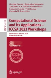 Computational Science and Its Applications  ICCSA 2023 Workshops