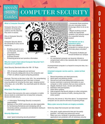 Computer Security (Speedy Study Guides) - Speedy Publishing