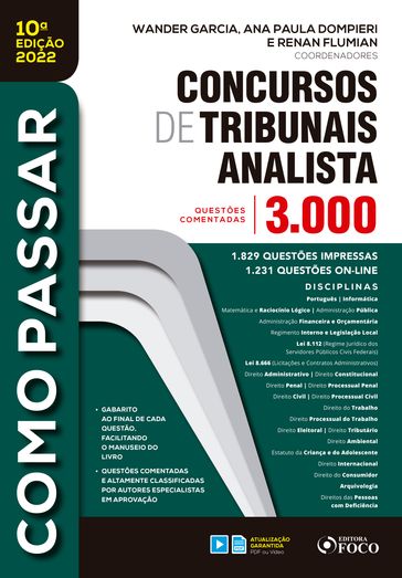 Concursos de tribunais analista - Wander Garcia - Ana Paula Dompieri - Renan Flumian