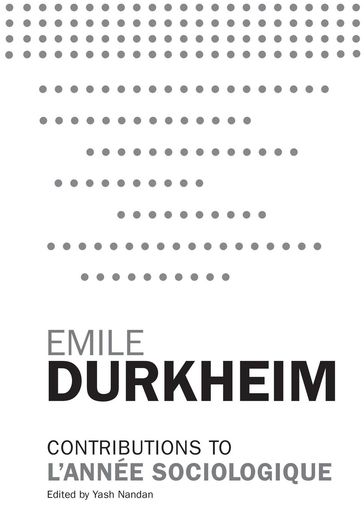 Contributions to L'Année Sociologique - Emile Durkheim