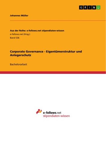 Corporate Governance - Eigentümerstruktur und Anlegerschutz - Johannes Muller