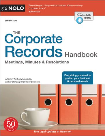 Corporate Records Handbook, The - Anthony Mancuso Attorney
