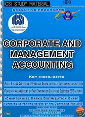 Corporate and Management Accounting - Icsi Study Material