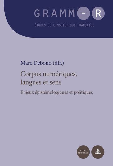 Corpus numériques, langues et sens - Dan Van Raemdonck - Marc Debono