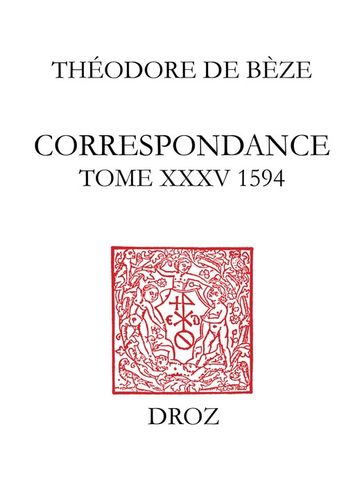 Correspondance - Théodore de Bèze