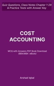 Cost Accounting MCQ (PDF) Questions and Answers BBA MBA Accounting MCQs e-Book Download