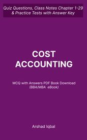 Cost Accounting MCQ PDF Book   BBA MBA Accounting MCQ Questions and Answers PDF